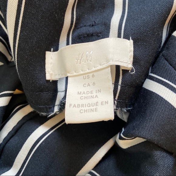 SOLD H&M Striped Blue High Waist Pants - Picture 5 of 5